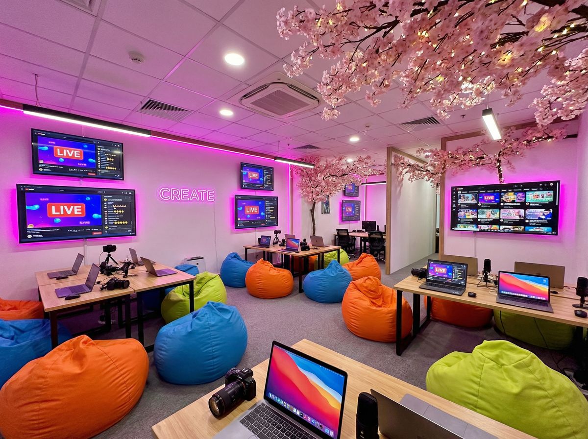 网红主播传媒社区互动空间