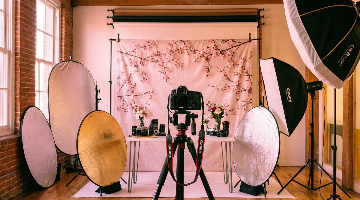 网红主播写真摄影棚布光教程传媒